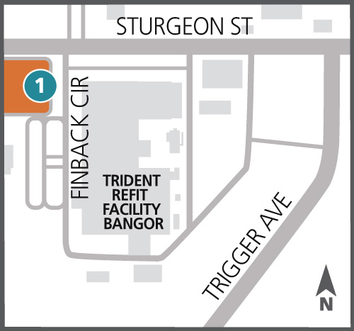 Trident Refit Facility Bangor SCOOT car location