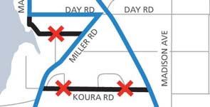  Route 93 - Manzanita Snow Route Map