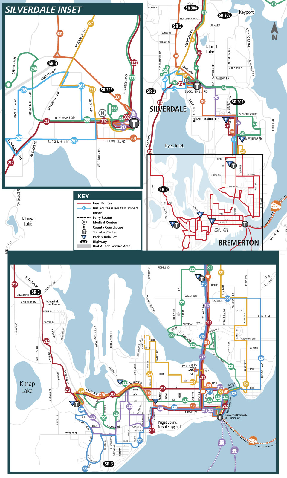Central Kitsap Route Map