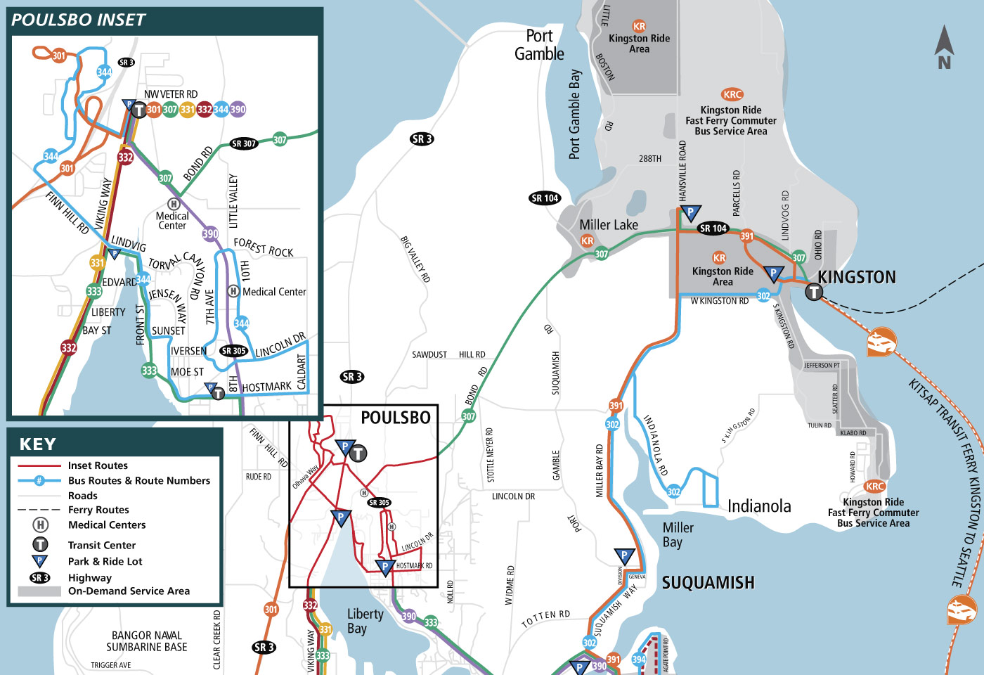 North Kitsap Route Map